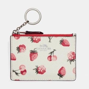 Coach Mini Skinny ID Case Cherries